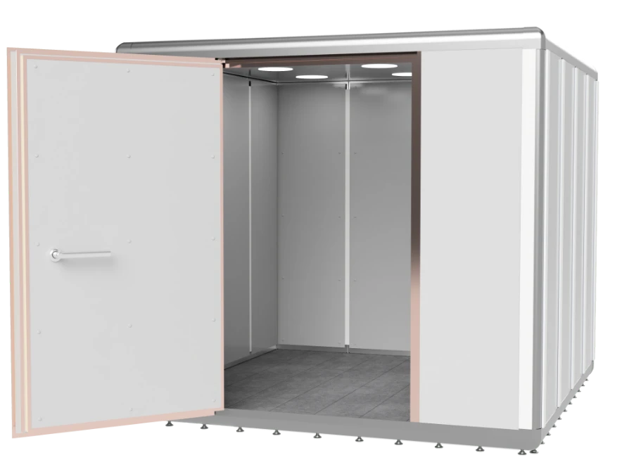 FieldLine-HEDscan-Mini MSR- Magnetic Shielded Room - angled view of miniroom